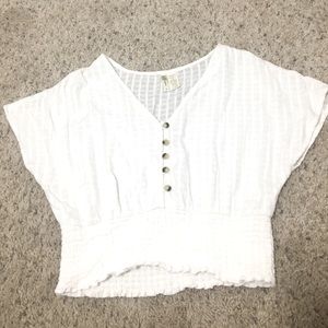 Japana White Button Up Blouse